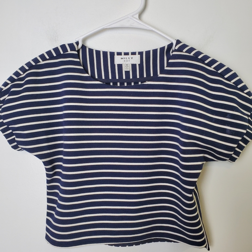 Milly Minis Striped Stretch Top